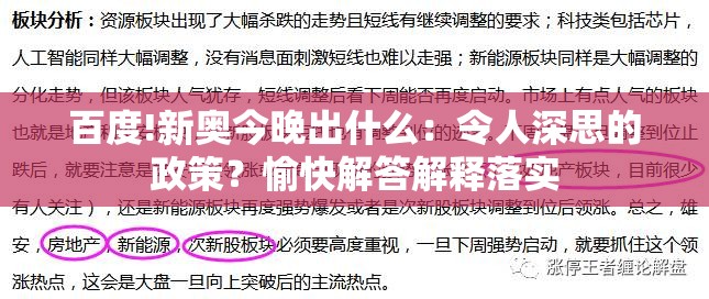 百度!新奥今晚出什么：令人深思的政策？愉快解答解释落实