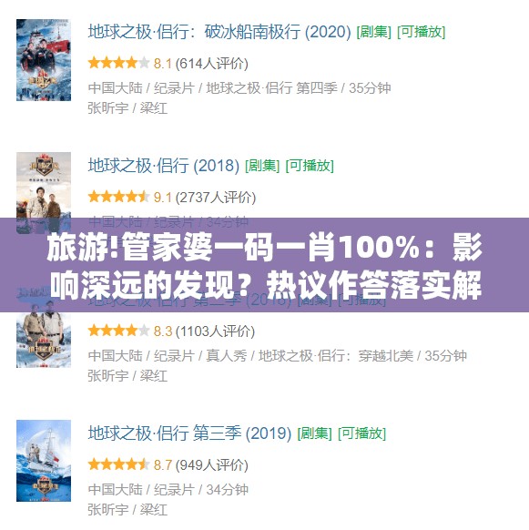 旅游!管家婆一码一肖100%：影响深远的发现？热议作答落实解释