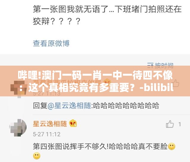 哔哩!澳门一码一肖一中一待四不像：这个真相究竟有多重要？-bilibili