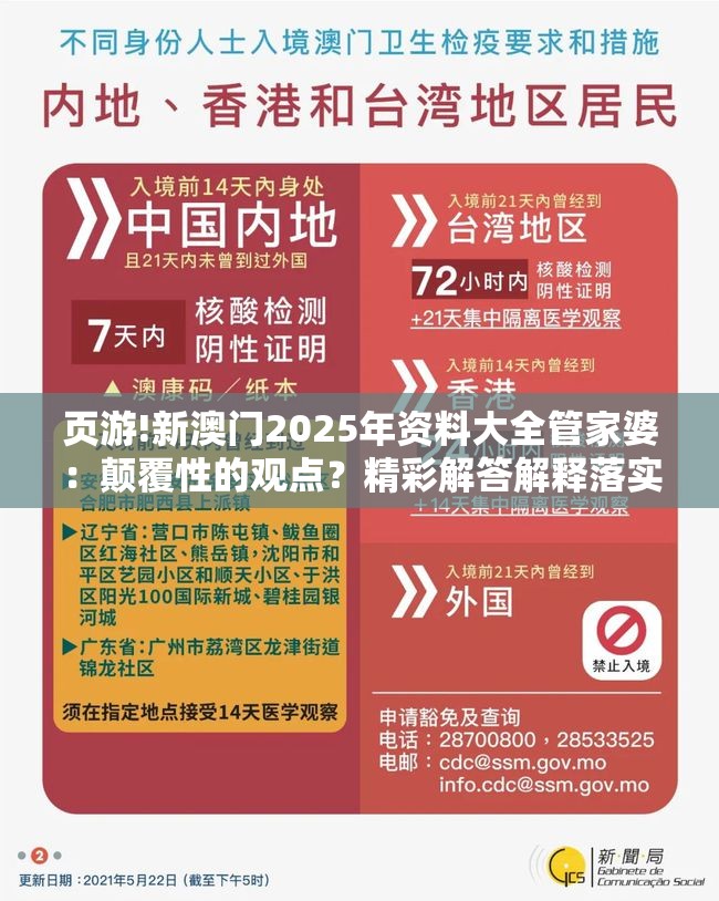 页游!新澳门2025年资料大全管家婆：颠覆性的观点？精彩解答解释落实