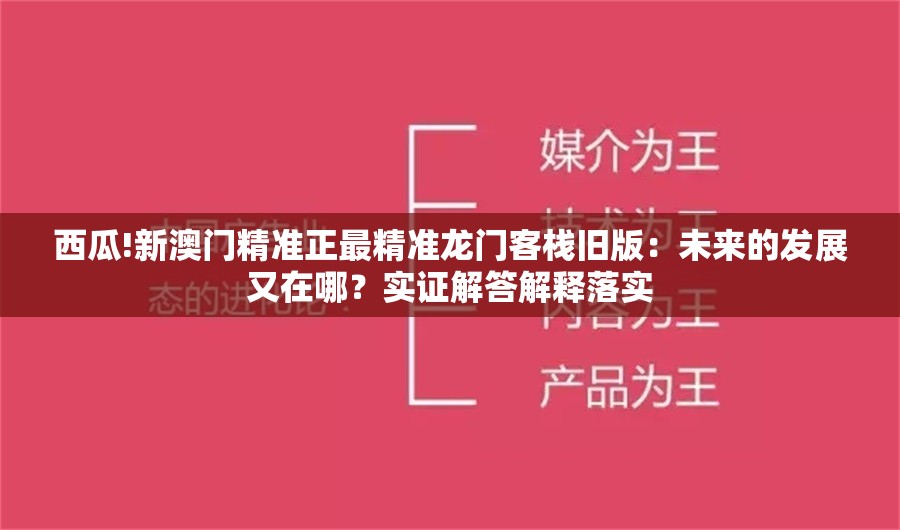 西瓜!新澳门精准正最精准龙门客栈旧版：未来的发展又在哪？实证解答解释落实