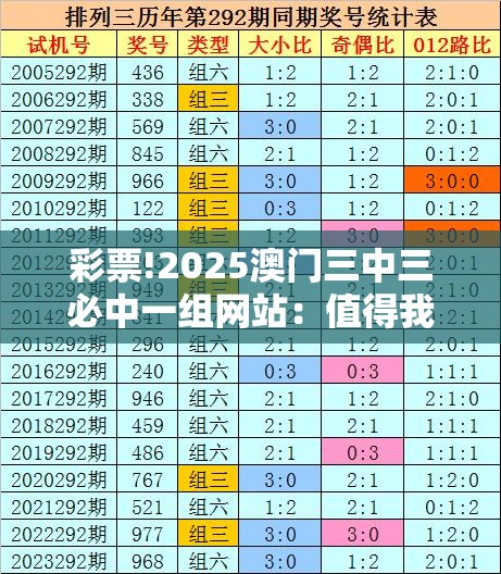 彩票!2025澳门三中三必中一组网站：值得我们共同见证？-哔哩哔哩