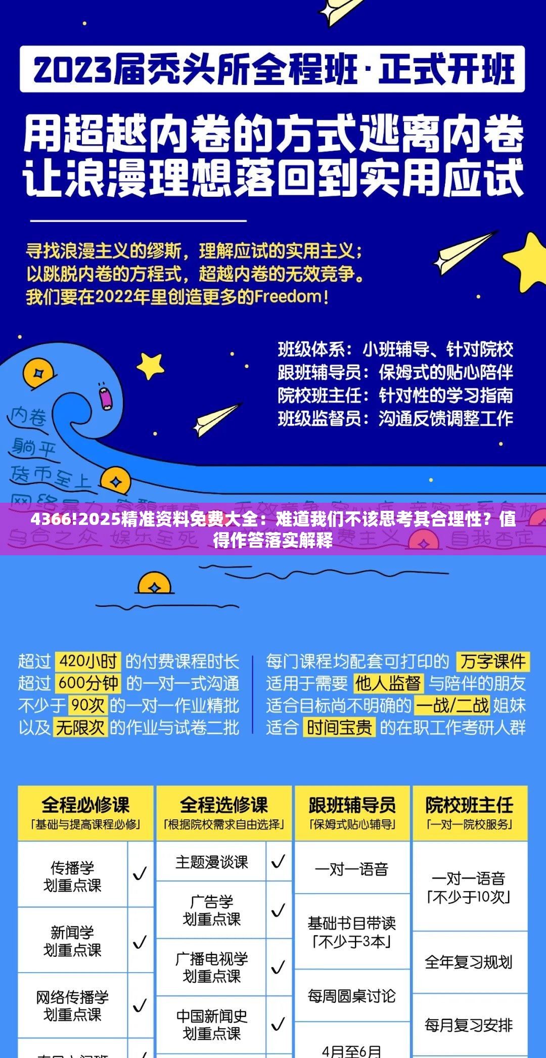 4366!2025精准资料免费大全：难道我们不该思考其合理性？值得作答落实解释