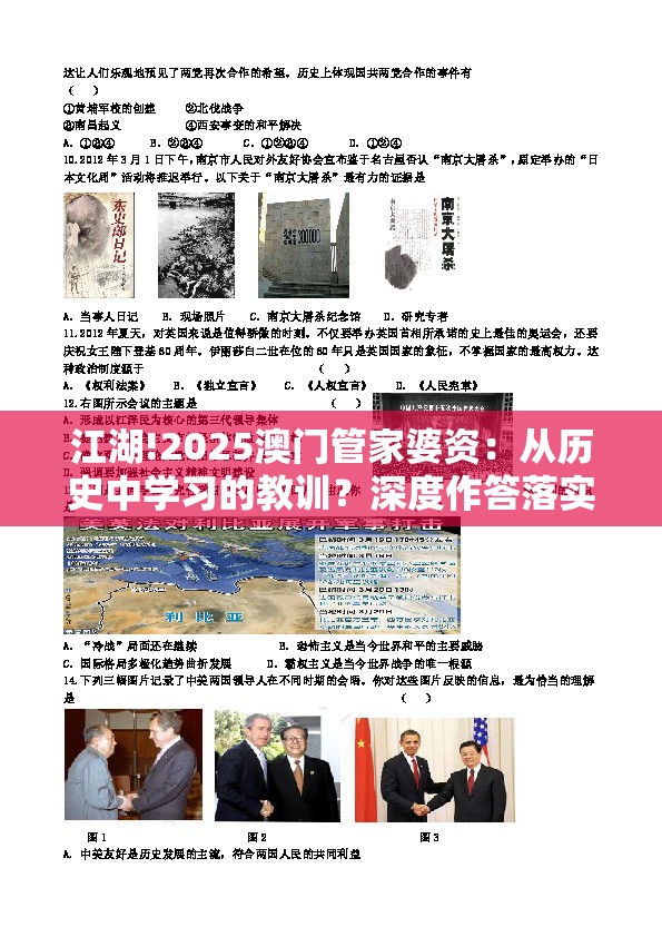 江湖!2025澳门管家婆资：从历史中学习的教训？深度作答落实解释