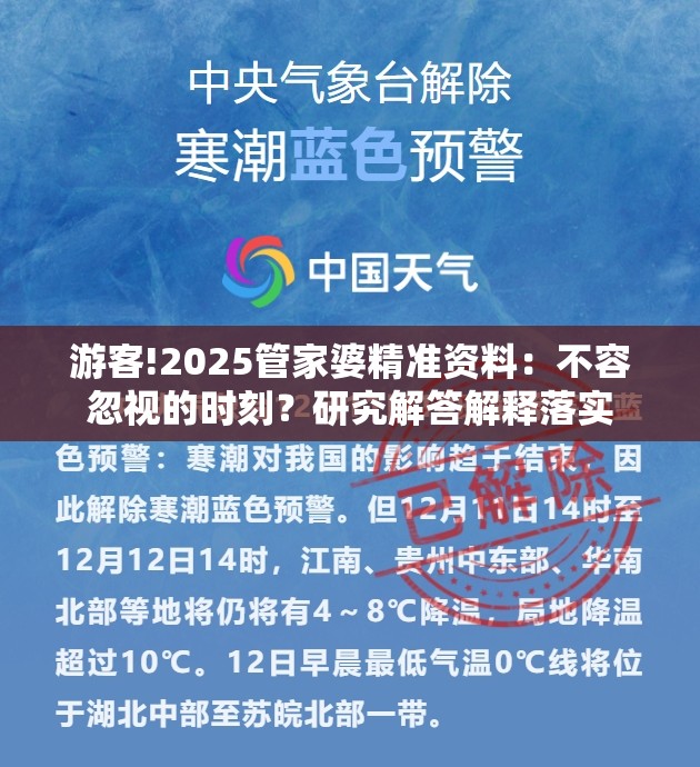 游客!2025管家婆精准资料：不容忽视的时刻？研究解答解释落实