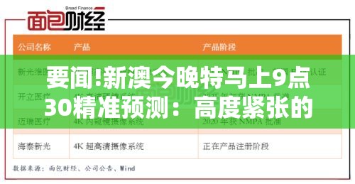 要闻!新澳今晚特马上9点30精准预测：高度紧张的时刻？值得作答落实解释
