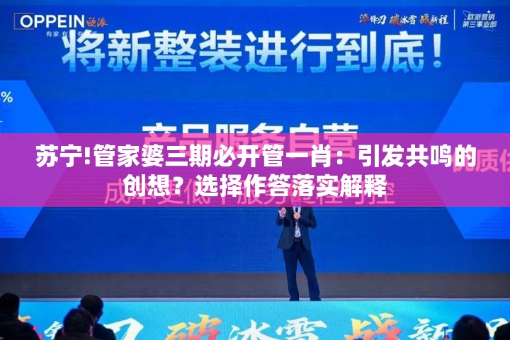 苏宁!管家婆三期必开管一肖：引发共鸣的创想？选择作答落实解释