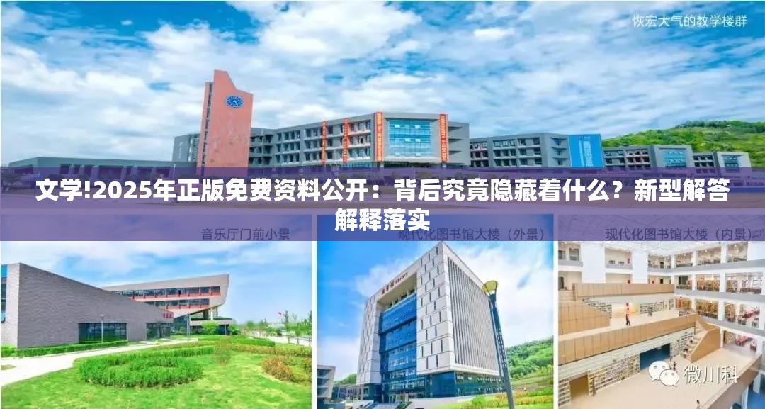文学!2025年正版免费资料公开：背后究竟隐藏着什么？新型解答解释落实