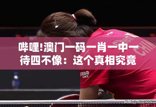 哔哩!澳门一码一肖一中一待四不像：这个真相究竟有多重要？热议解答解释落实