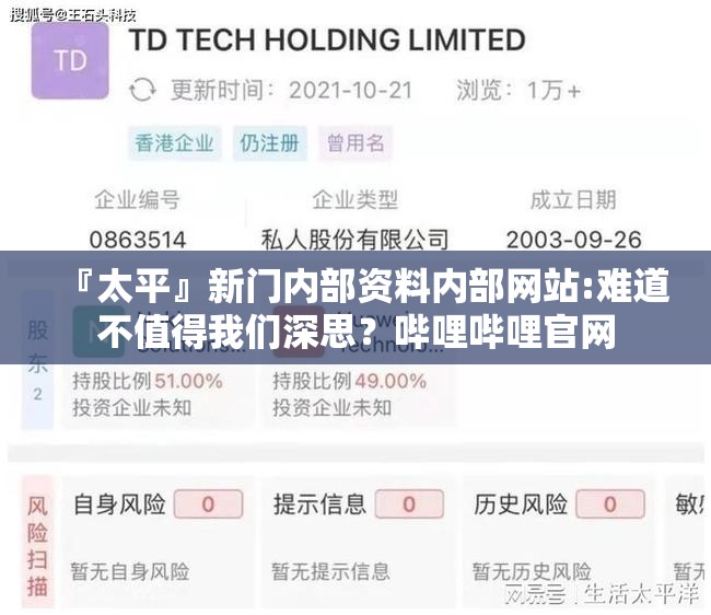 『太平』新门内部资料内部网站:难道不值得我们深思？哔哩哔哩官网