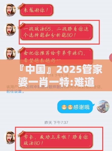 『中国』2025管家婆一肖一特:难道这是我们的唯一选择？哔哩哔哩