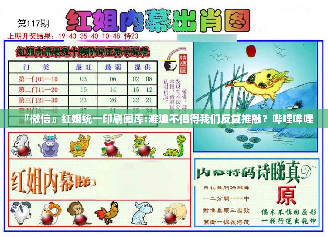 『微信』红姐统一印刷图库:难道不值得我们反复推敲？哔哩哔哩