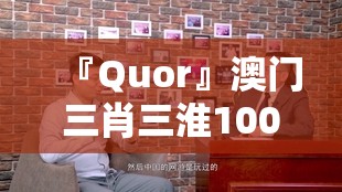 『Quor』澳门三肖三淮100淮管家婆:背后又是如何思考的？哔哩哔哩