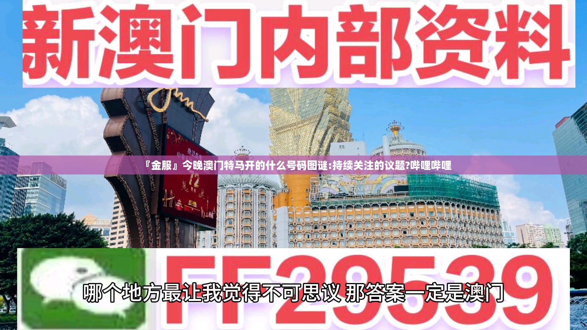 『金服』今晚澳门特马开的什么号码图谜:持续关注的议题?哔哩哔哩