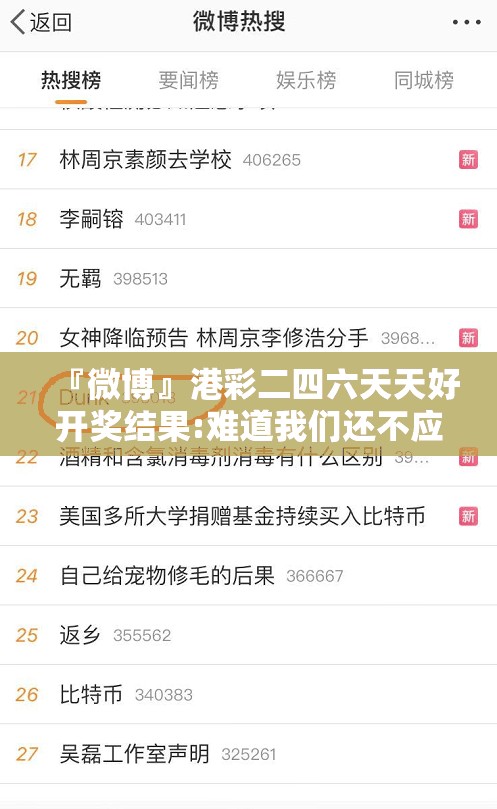 『微博』港彩二四六天天好开奖结果:难道我们还不应该关注吗？创新解释落实