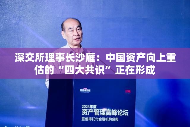 深交所理事长沙雁：中国资产向上重估的“四大共识”正在形成