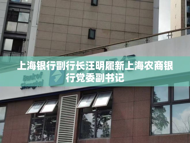 上海银行副行长汪明履新上海农商银行党委副书记