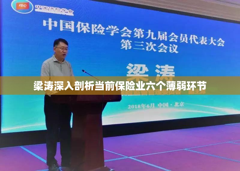 梁涛深入剖析当前保险业六个薄弱环节