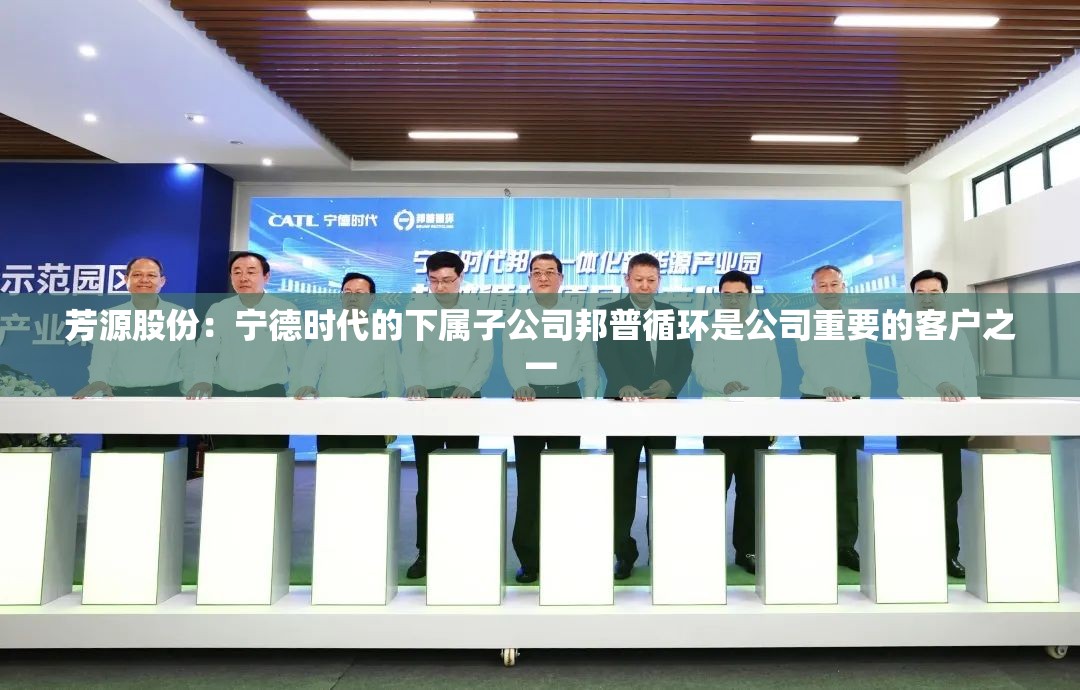 芳源股份：宁德时代的下属子公司邦普循环是公司重要的客户之一