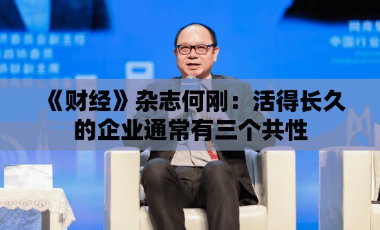 《财经》杂志何刚：活得长久的企业通常有三个共性