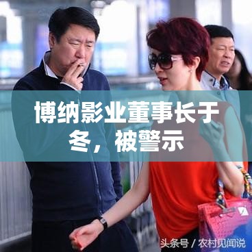博纳影业董事长于冬，被警示