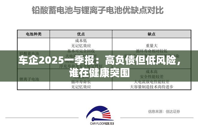车企2025一季报：高负债但低风险，谁在健康突围