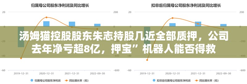 汤姆猫控股股东朱志持股几近全部质押，公司去年净亏超8亿，押宝”机器人能否得救