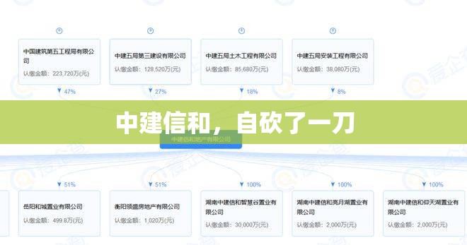 中建信和，自砍了一刀
