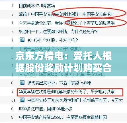 京东方精电：受托人根据股份奖励计划购买合共7.1万股
