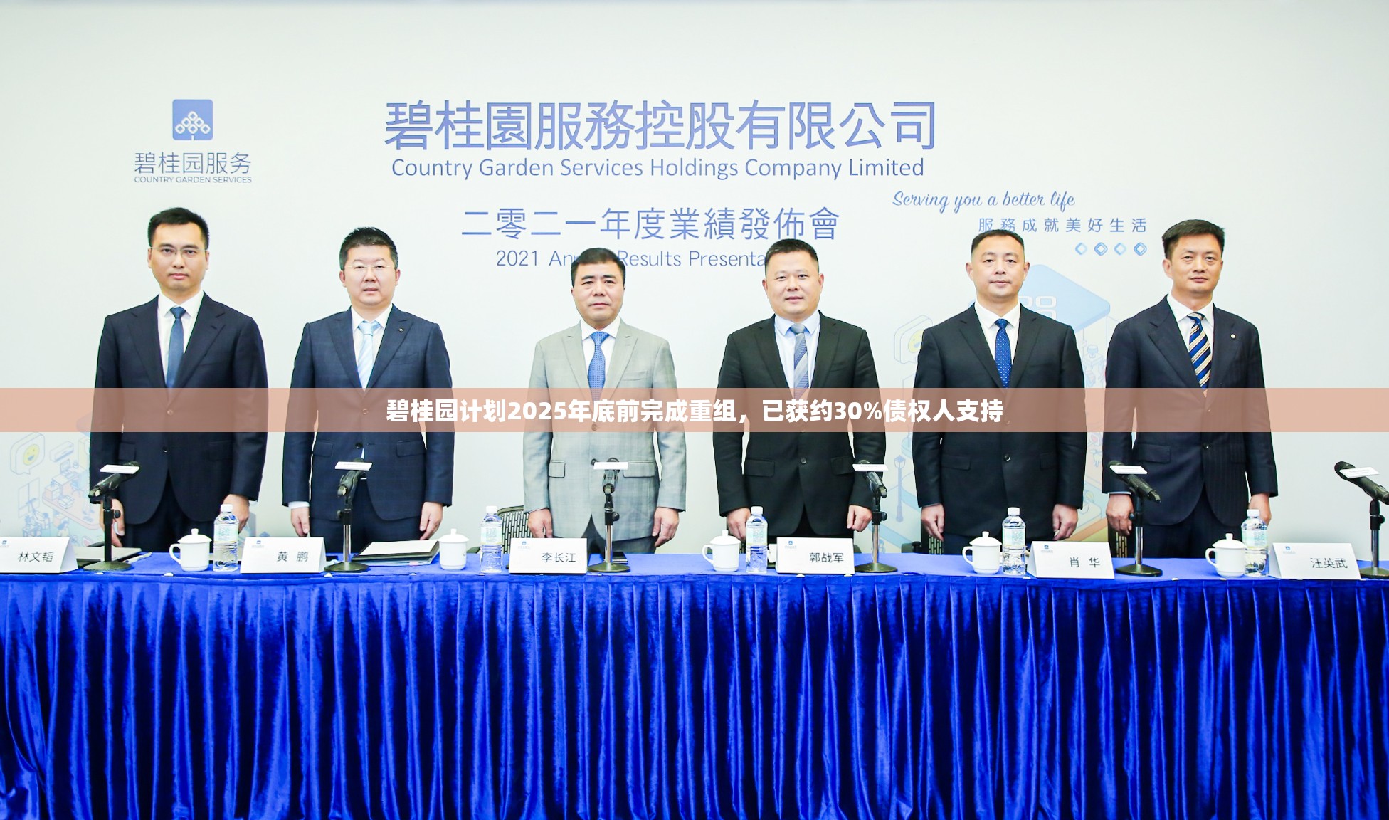 碧桂园计划2025年底前完成重组，已获约30%债权人支持