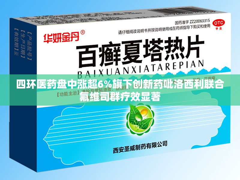四环医药盘中涨超6%旗下创新药吡洛西利联合氟维司群疗效显著