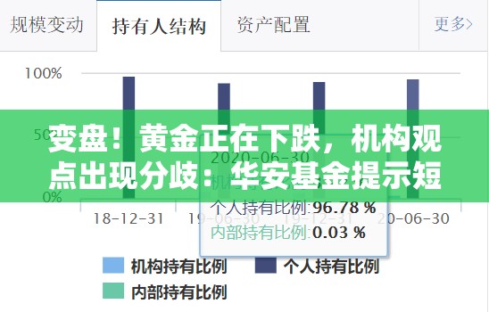 变盘！黄金正在下跌，机构观点出现分歧：华安基金提示短期波动风险，中信证券称黄金行情难言结束