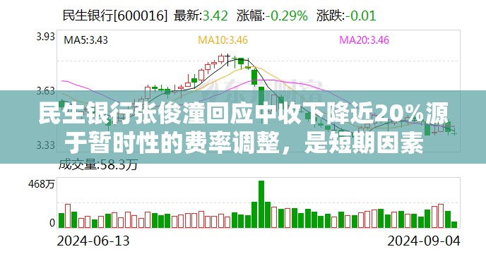 民生银行张俊潼回应中收下降近20%源于暂时性的费率调整，是短期因素