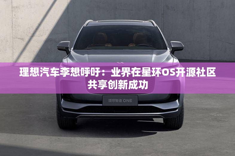 理想汽车李想呼吁：业界在星环OS开源社区共享创新成功