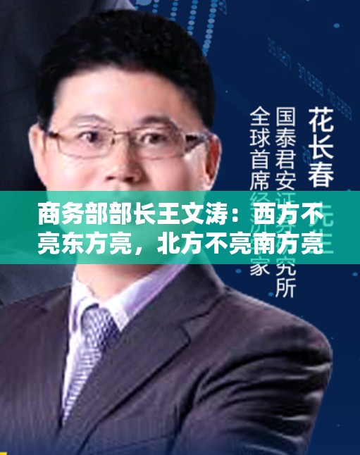 商务部部长王文涛：西方不亮东方亮，北方不亮南方亮