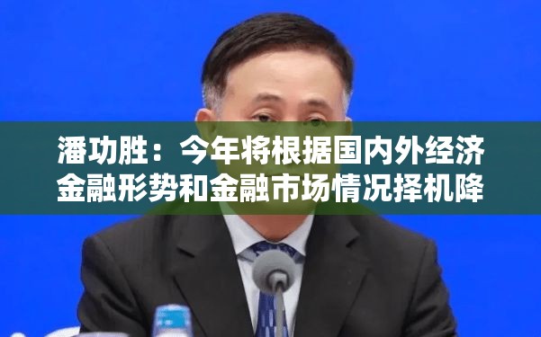 潘功胜：今年将根据国内外经济金融形势和金融市场情况择机降准降息