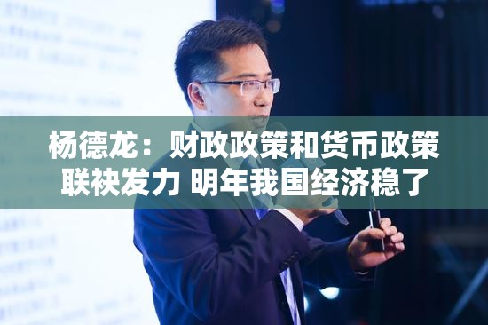 杨德龙：财政政策和货币政策联袂发力 明年我国经济稳了