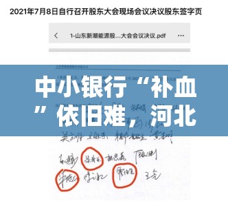 中小银行“补血”依旧难，河北一农商行定向募股失败被监管注销批文，为年内仅有案例